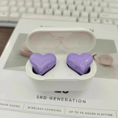 Auriculares inalámbricos Bluetooth en forma de corazón