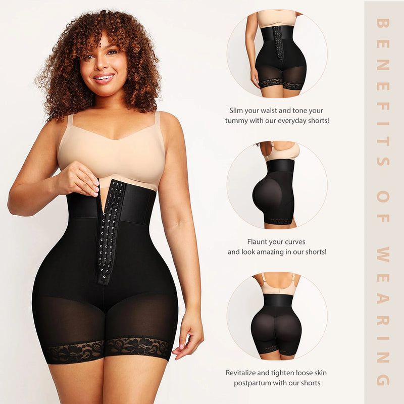 Bandage High Waisted Body Shaper Shorts Shapewear for Women