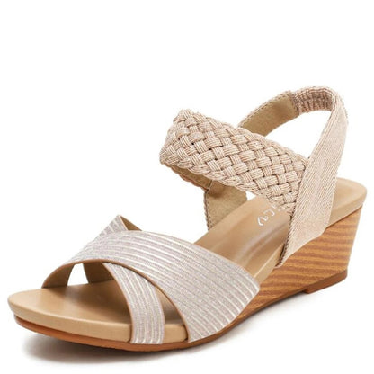 Summer Shoes Elegant Ladies Weave Rome Sandal