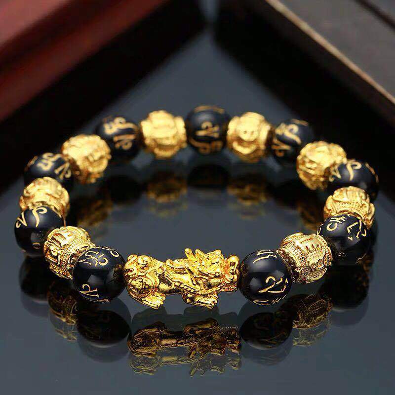 Bracelet de perles de prière porte-bonheur Feng Shui pour homme