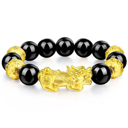 Bracelet de perles de prière porte-bonheur Feng Shui pour homme