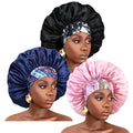 Satin Sleep Caps for Women Hair Bonnets for Sleeping 3PCS/LOT Extra Large