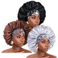 Satin Sleep Caps for Women Hair Bonnets for Sleeping 3PCS/LOT Extra Large