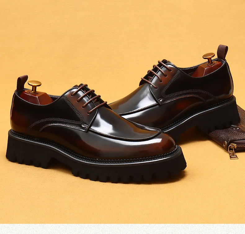 Men's Formal Shoes Comfortable Platform Luxury Genuine Leather