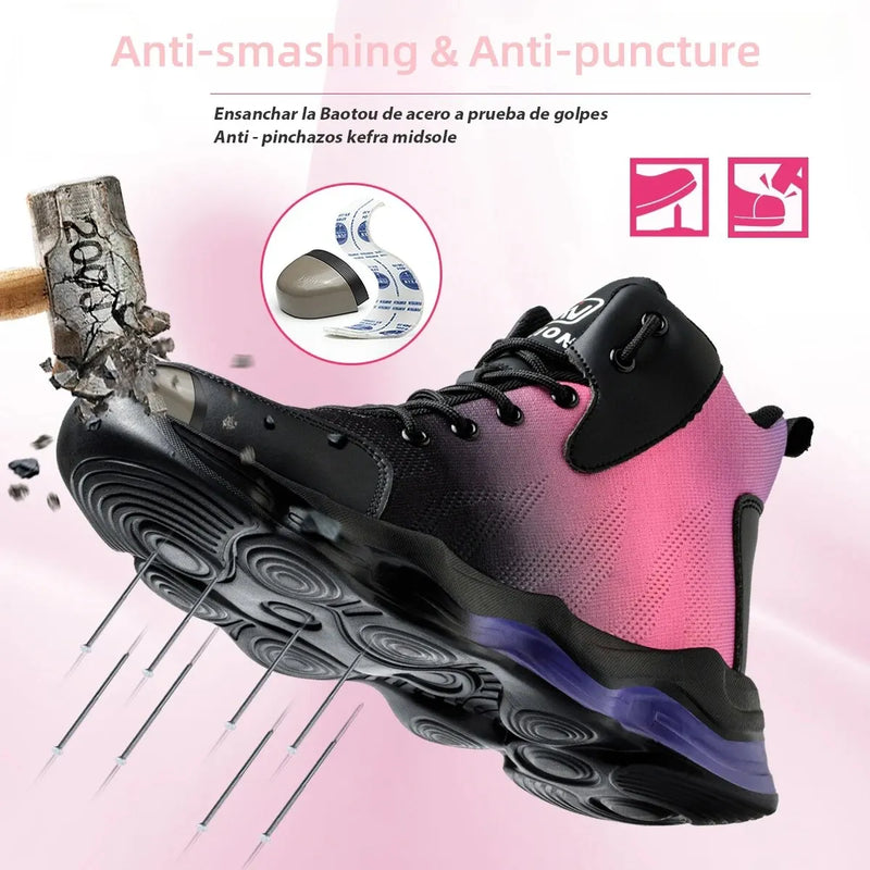 Indestructible Women Safety Shoes Work Shoes Anti-smash