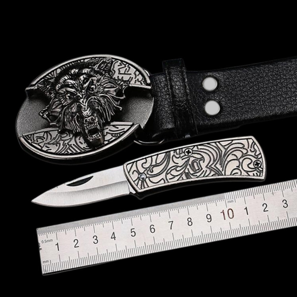 Messer-Selbstverteidigungsgürtel aus Rindsleder