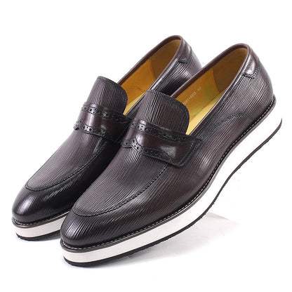 Loafers Genuine Leather Slip-on Casual Shoes Handmade Comfortable
