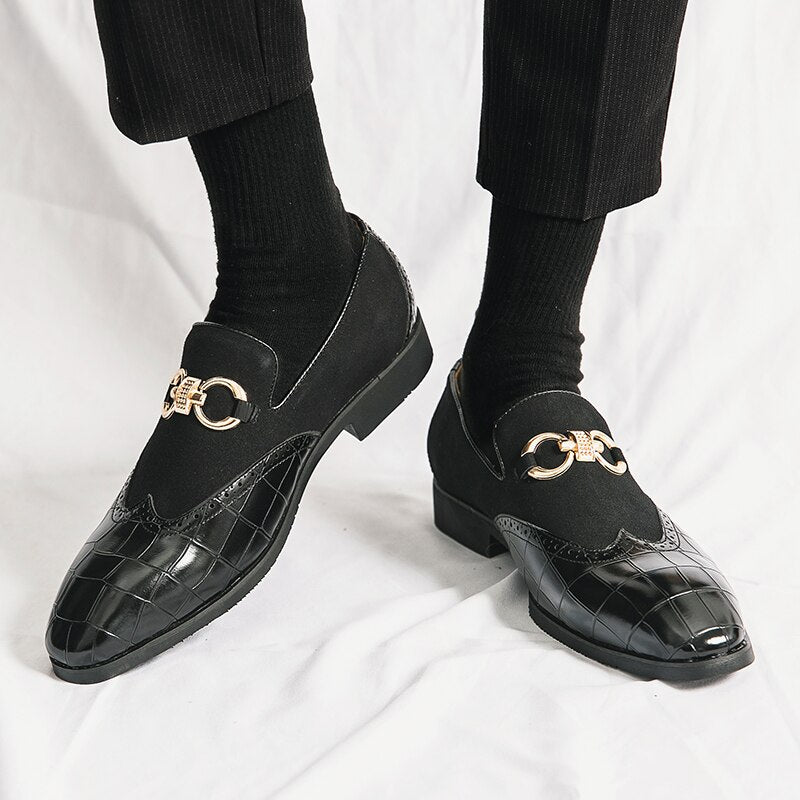 Leather Luxury Brand Thick Bottom Pointed Toe