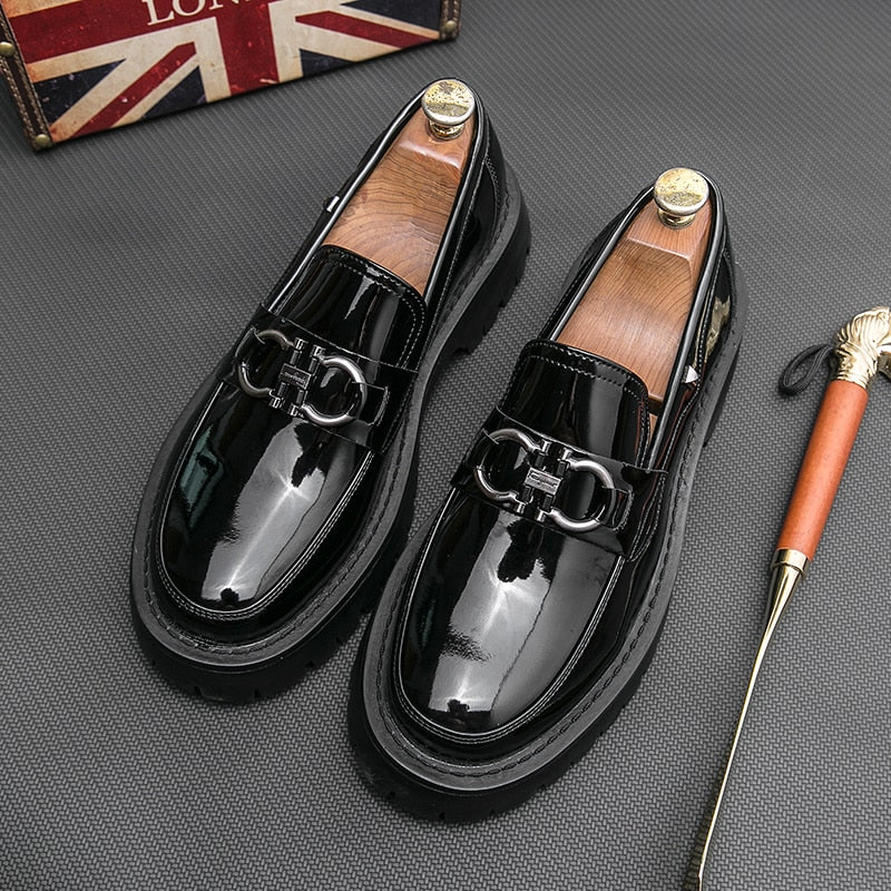 Mocassins en cuir véritable Chaussures décontractées italiennes classiques