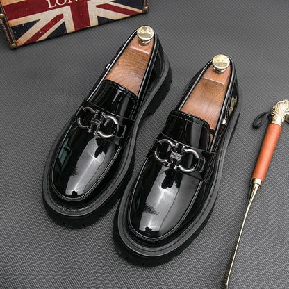 Mocasines de cuero genuino zapatos casuales clásicos italianos