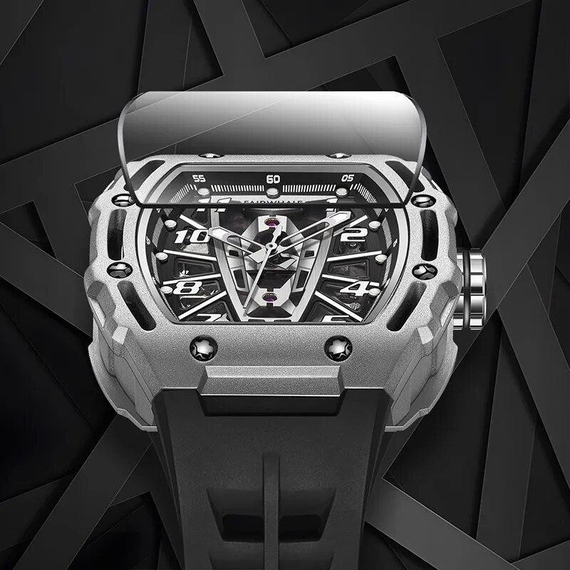 New Mechanical Shape Skeleton Tourbillon Automatic Watches