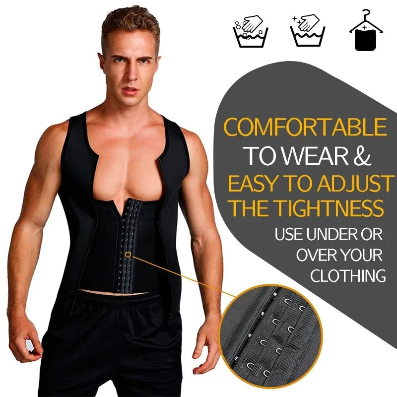 Men's Compression Shirt for Slimming Sauna Sweat Body Shaper