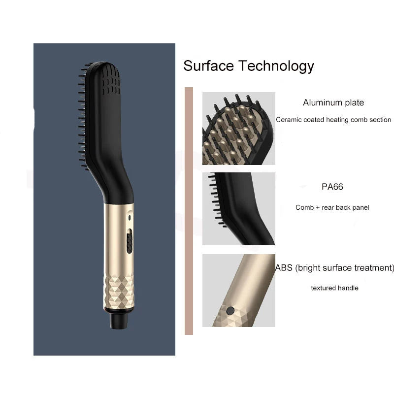 Straightener Electric Iron Heating Comb for Men Beard