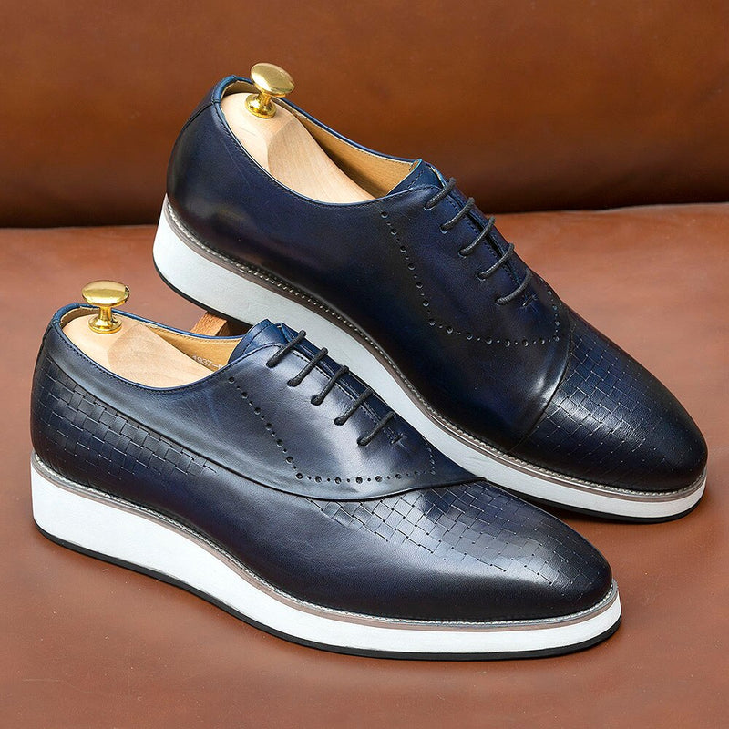 Casual Shoes for Men Genuine Leather Men‘s Oxfords Lace-Up