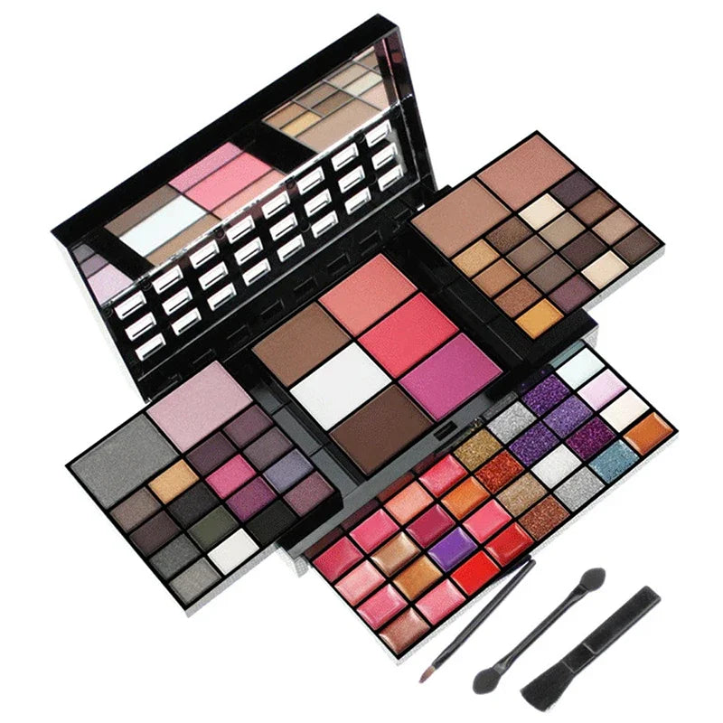 194-color eye shadow palette with brush mirror