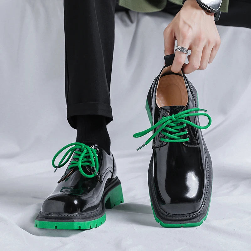 Men's Vintage Square Toe Leather Casual  Shoes