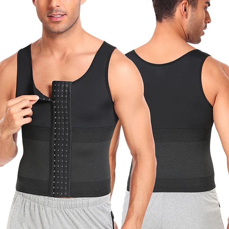 Men's Slimming Body Shaper Waist Trainer Vest Tummy Control Shapewear