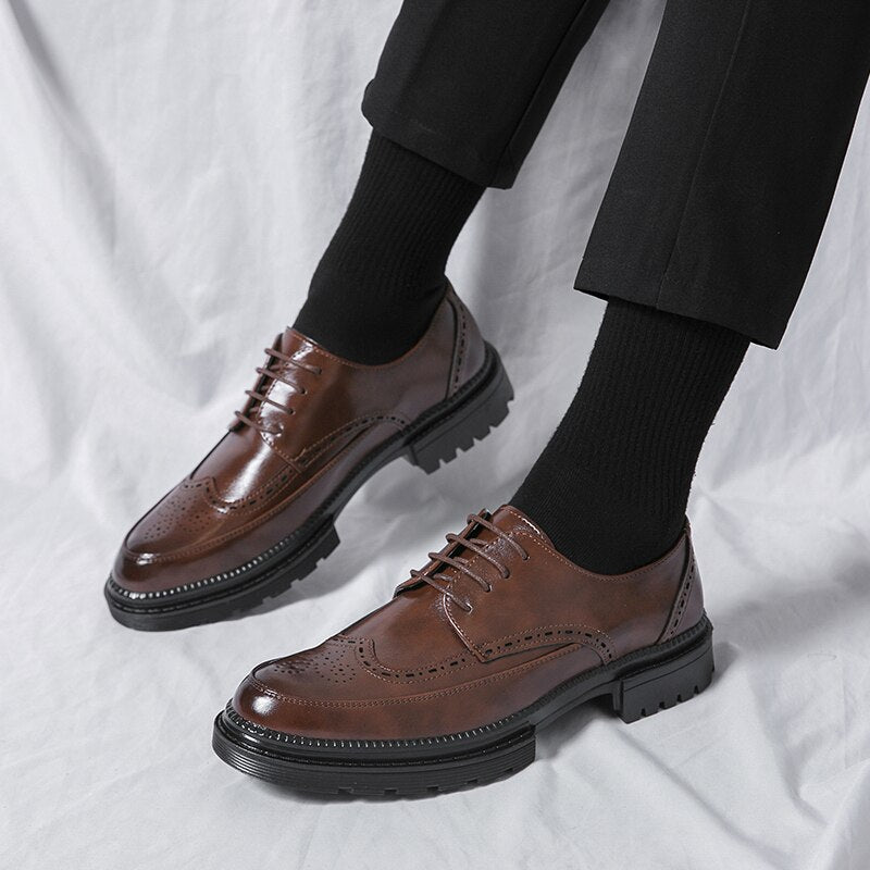 High-quality business leather Classic Italian formal oxford