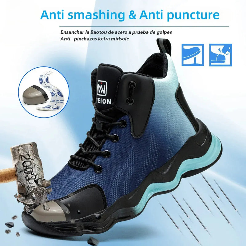 Men Safety Work Shoes Anti-Smash Anti-Puncture Industrial Shoes