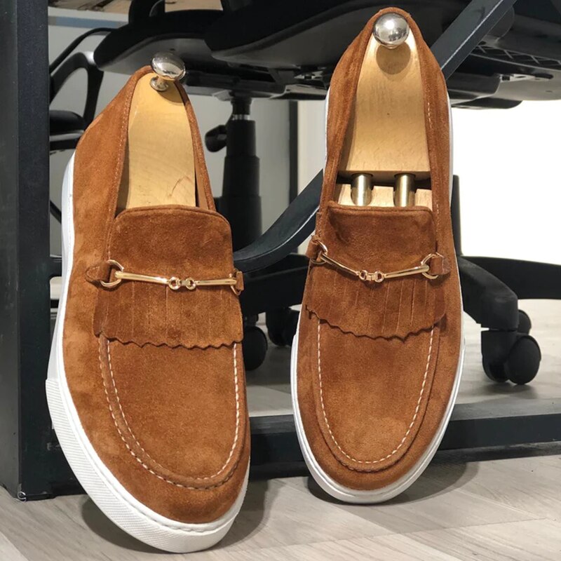 Men Vulcanize Loafers Solid Slip-on Sneakers Shoes