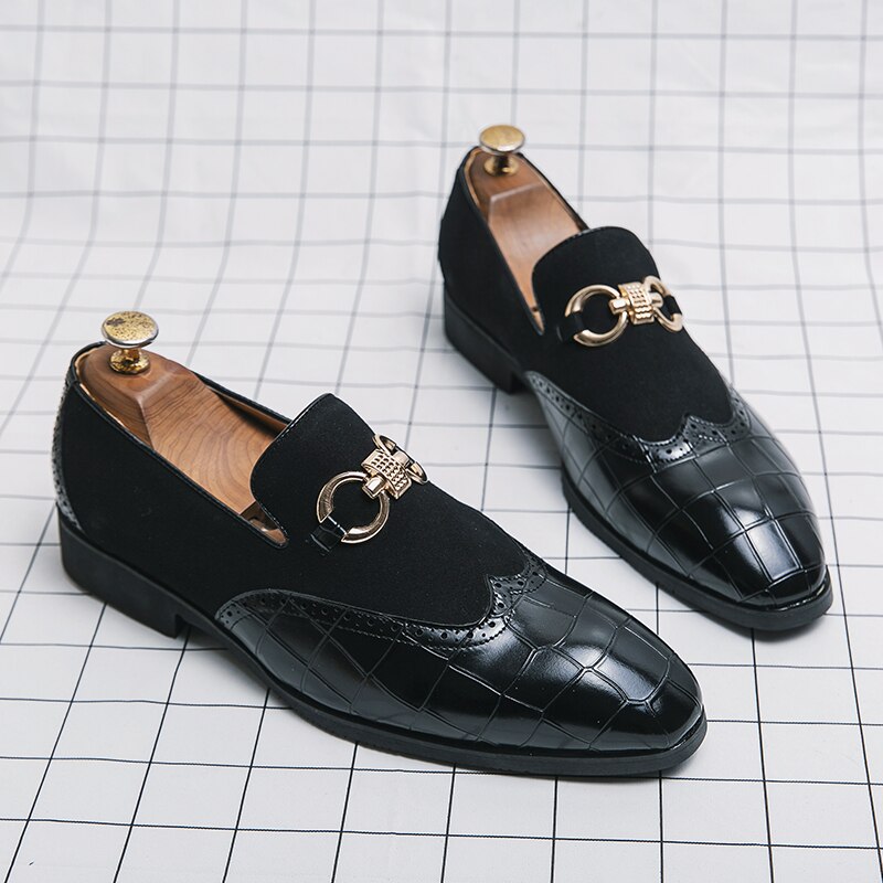 Leather Luxury Brand Thick Bottom Pointed Toe