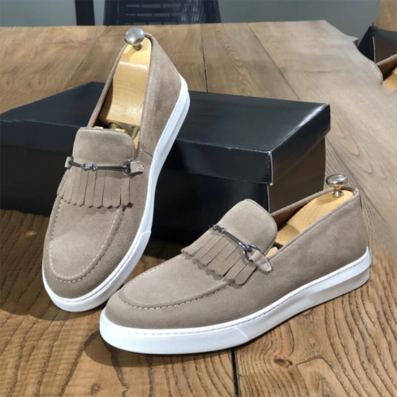 Men Vulcanize Loafers Solid Slip-on Sneakers Shoes