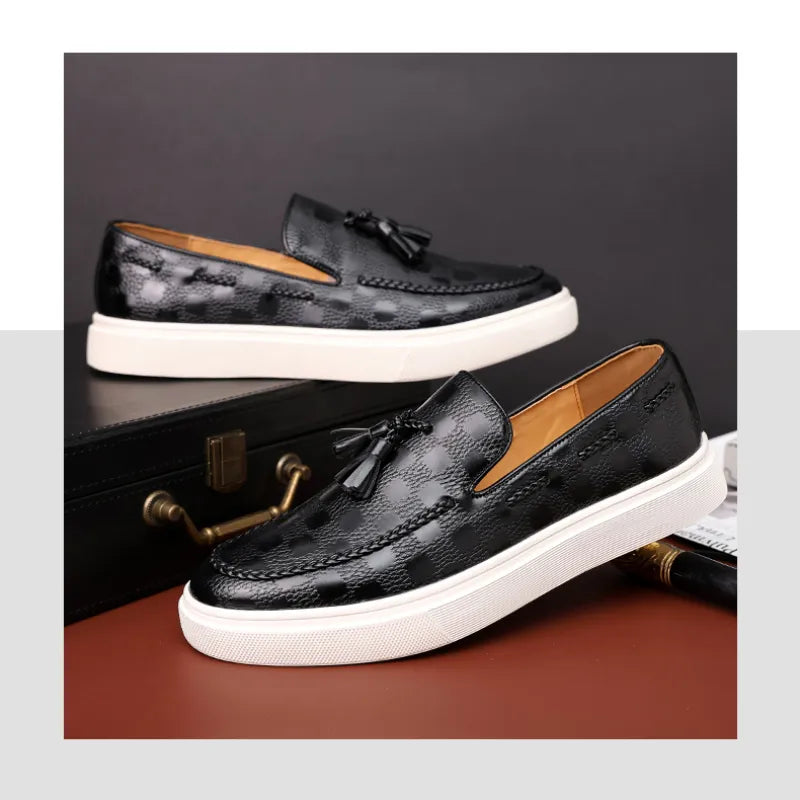 Men Sneakers Slip-On Solid Platform Men's Vulcanize Shoes