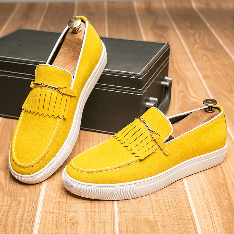 Men Vulcanize Loafers Solid Slip-on Sneakers Shoes