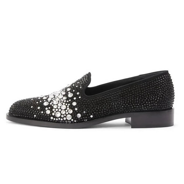 Crystal Design Loafers High Quality Formal Dress Wedding Shoes