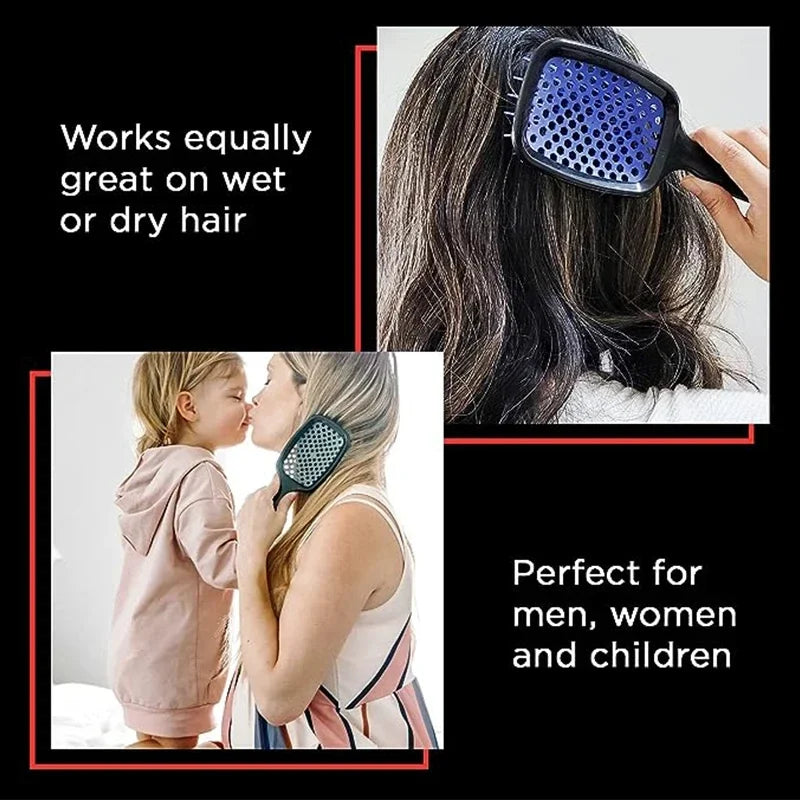 Unbrush Hair Comb Ventilation Massage Comb Hollowing Out Hairbrush Untangle Unknot Undo Hair Brush Women Hair Care