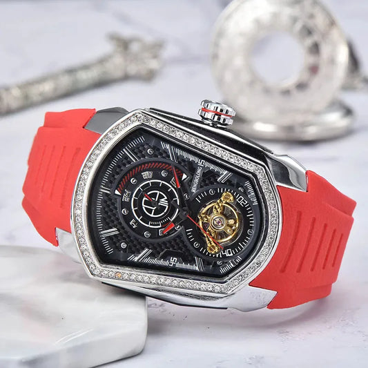 Tourbillon Flywheel Device Mechanical Men's Wristwatch