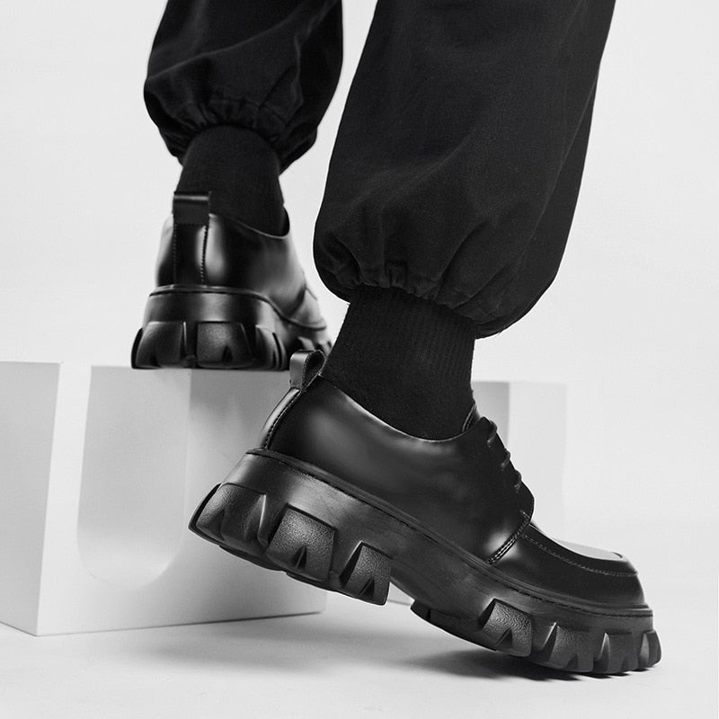 Chaussures en cuir Hommes New Chunky Platform