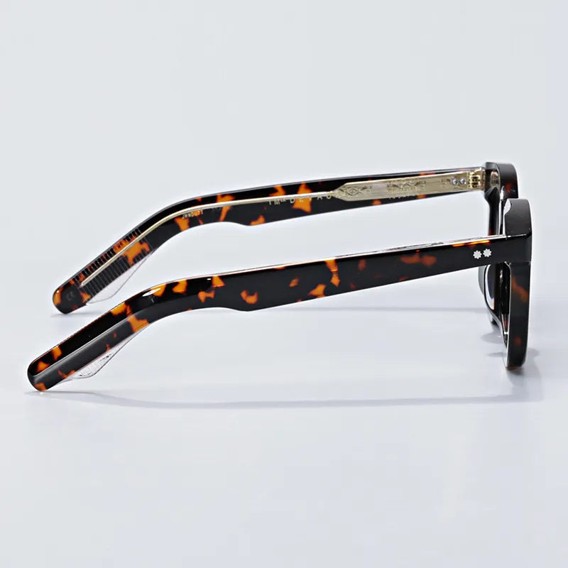 Men Acetate Round Eyeglasses Designer Luxury Brand Original Handmade