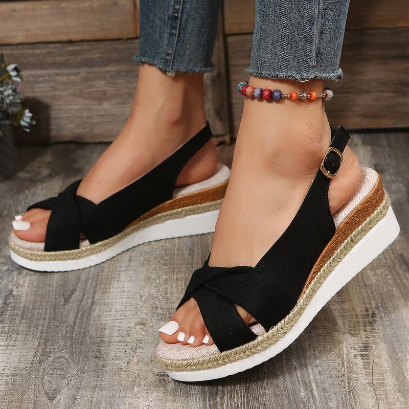 Fashion Peep Toe Wedge Sandals Lightweight Platform