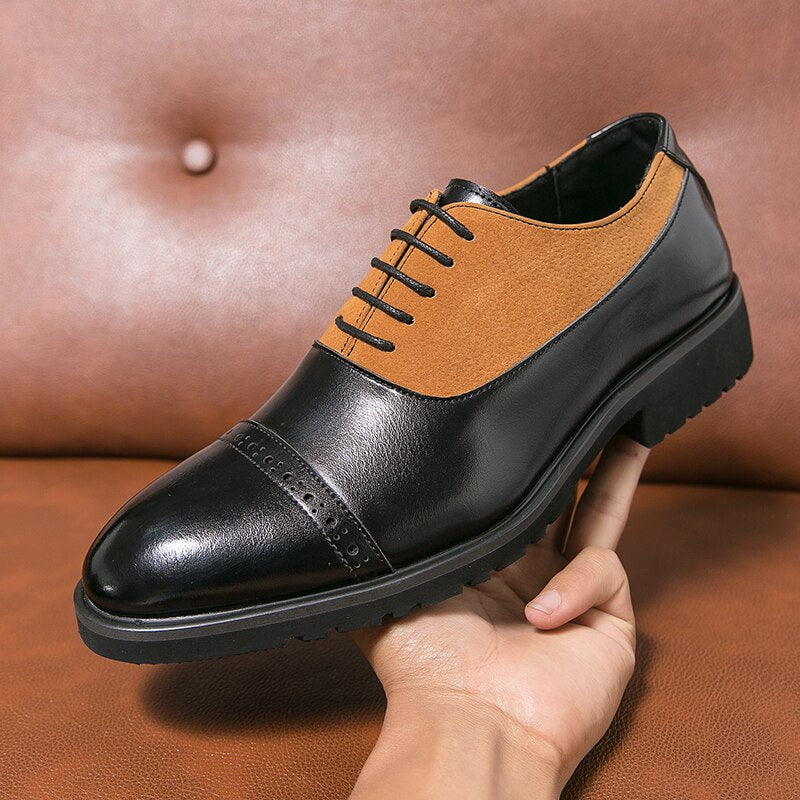 Business Pu Leather Handmade Men Dress Shoes
