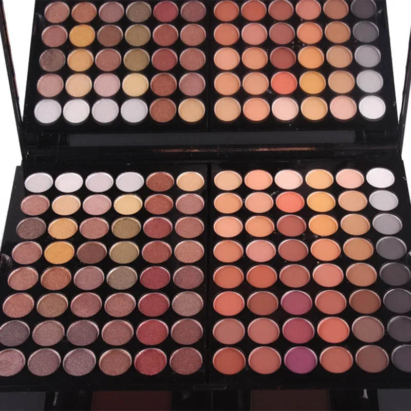 194-color eye shadow palette with brush mirror