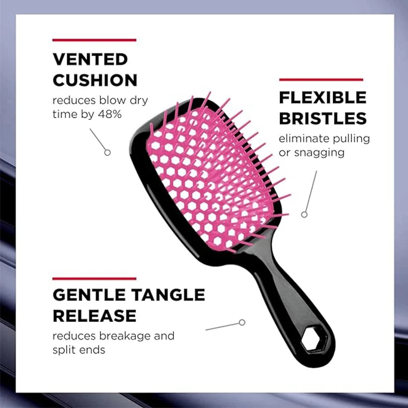 Unbrush Hair Comb Ventilation Massage Comb Hollowing Out Hairbrush Untangle Unknot Undo Hair Brush Women Hair Care