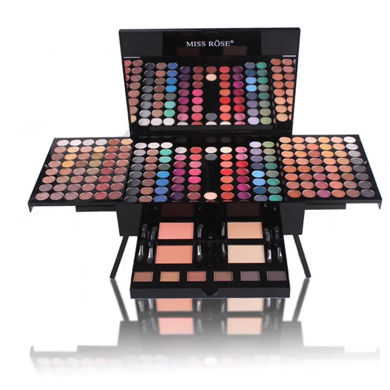 194-color eye shadow palette with brush mirror