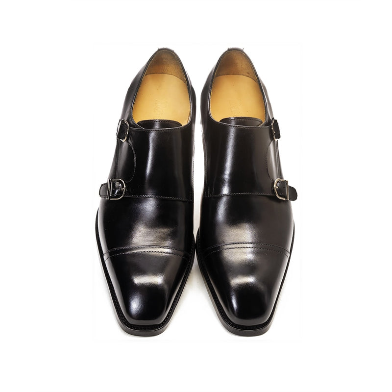 Luxury Men's Double Buckle Monk Strap Formal Shoes