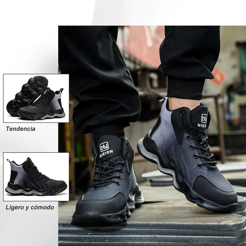 Men Safety Work Shoes Anti-Smash Anti-Puncture Industrial Shoes