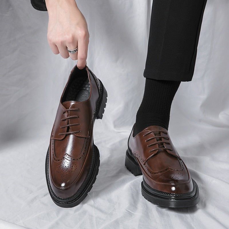 High-quality business leather Classic Italian formal oxford