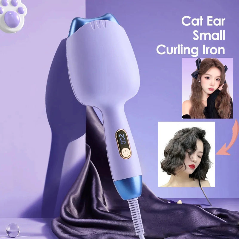 Egg Roll Hair Waving Iron Purple Curling Wand Professional 2 Barrel