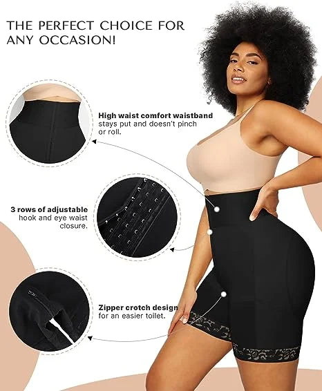 Bandage High Waisted Body Shaper Shorts Shapewear for Women