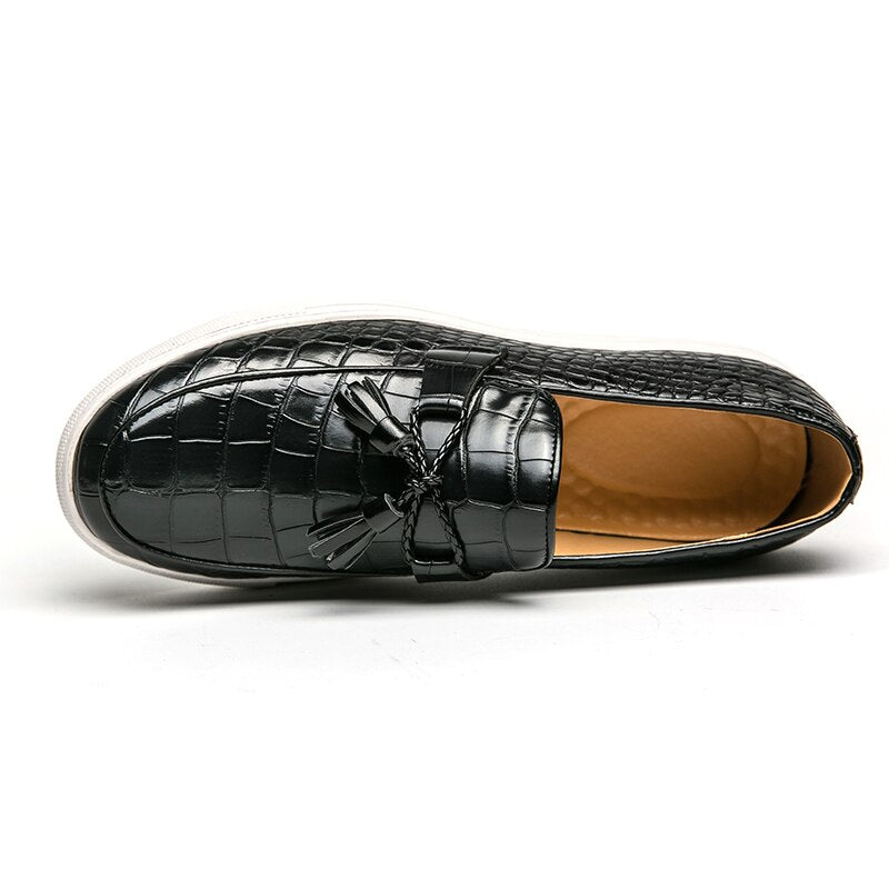 New Men Vulcanize Shoes Tassels Slip-On