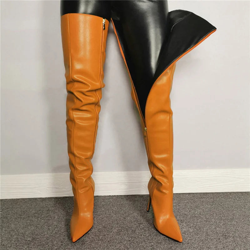 High Heels Women's Over-the-knee Boots Pu Leather