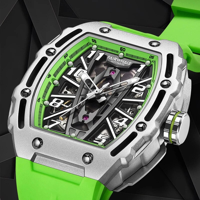 New Mechanical Shape Skeleton Tourbillon Automatic Watches