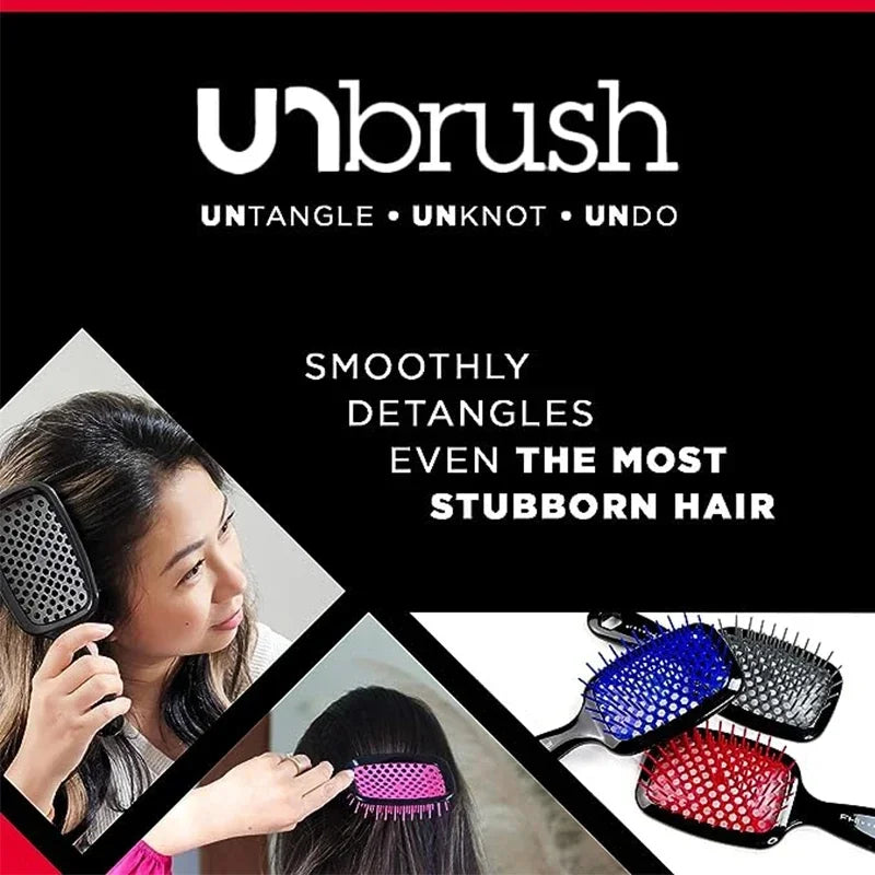 Unbrush Hair Comb Ventilation Massage Comb Hollowing Out Hairbrush Untangle Unknot Undo Hair Brush Women Hair Care