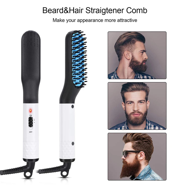 Straightener Electric Iron Heating Comb for Men Beard