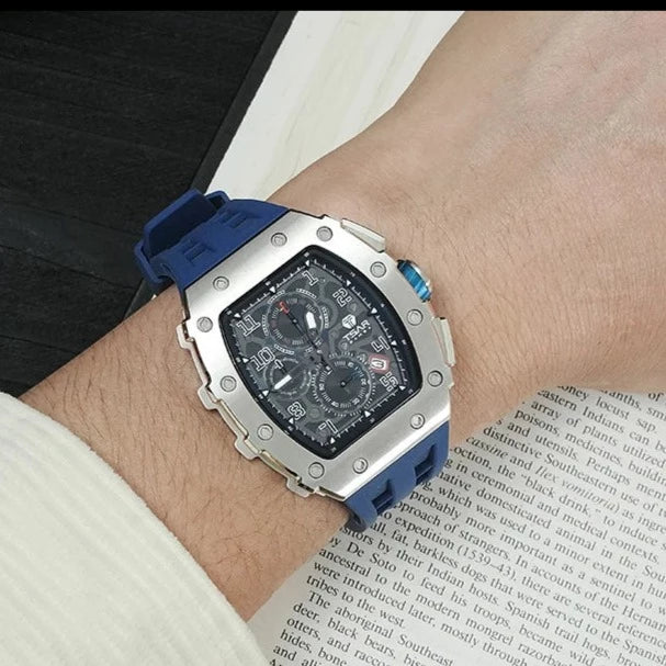 Herrenuhr Luxus-Quarz-Armbanduhr aus Edelstahl