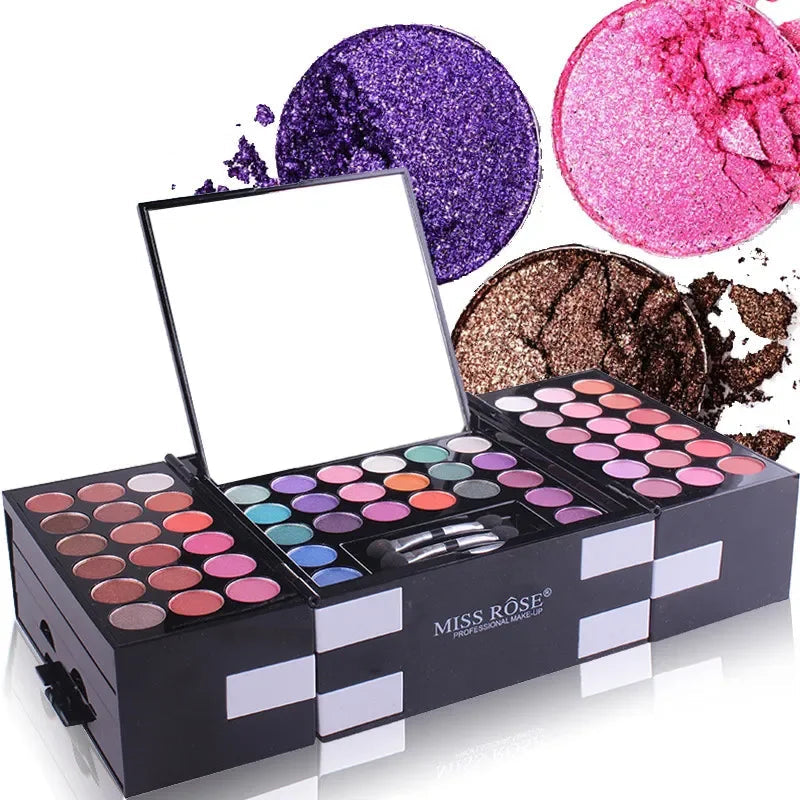 194-color eye shadow palette with brush mirror